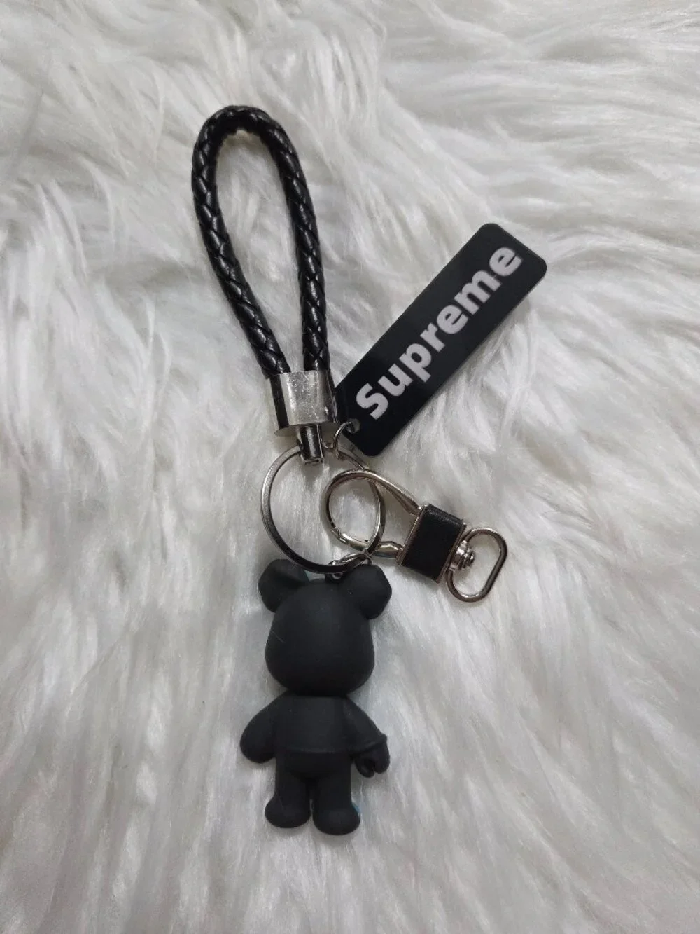 Cyborg Bear Design Keychain
